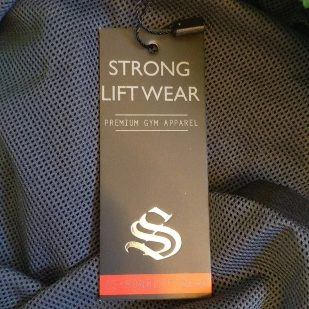 Strong Lift Wear athletic shorts, NWT,  elastic waistband, black & green M